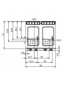 Cuocipasta a gas 2 vasche capacità 26+26 lt - Potenza totale 21 KW - cm 80x73x87h