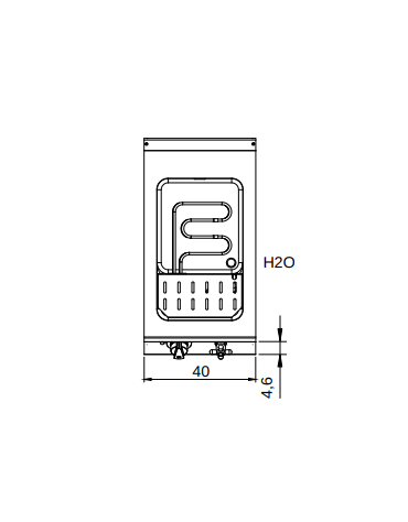 Cuocipasta elettrico 1 vasca capacità 26 lt - potenza 5,6 KW - cm 40x73x87h