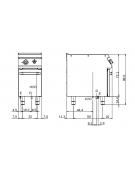 Cuocipasta elettrico 1 vasca capacità 26 lt - potenza 5,6 KW - cm 40x73x87h