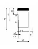 Bagnomaria a gas da banco 1 vasca GN1/1 h15 - potenza 3 KW - cm 40x73x28h