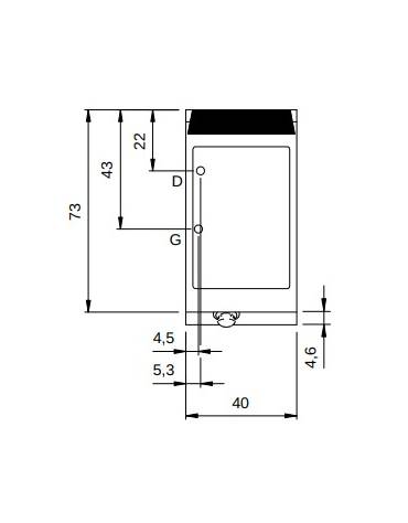 Bagnomaria a gas da banco 1 vasca GN1/1 h15 - potenza 3 KW - cm 40x73x28h