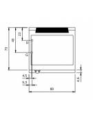 Bagnomaria a gas da banco - 2 vasche GN1/1 h15 - potenza totale 6 KW - cm 80x73x28h