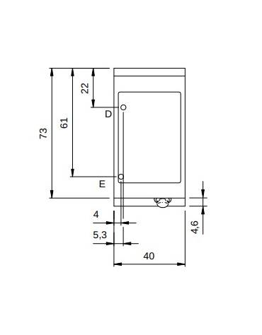 Bagnomaria elettrico monofase su vano con porta - 1 vasca GN1/1 h15 - potenza 1,5 KW - cm 40x73x87h