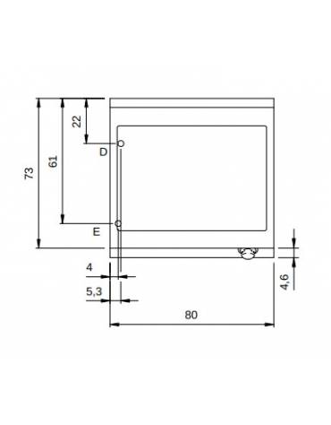 Bagnomaria elettrico trifase da banco - 2 vasche GN1/1 h15 - potenza 3 KW - cm 80x73x28h