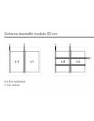 Bagnomaria a gas da banco - 2 vasche GN1/1 h15 - potenza totale 6 KW - cm 80x73x28h