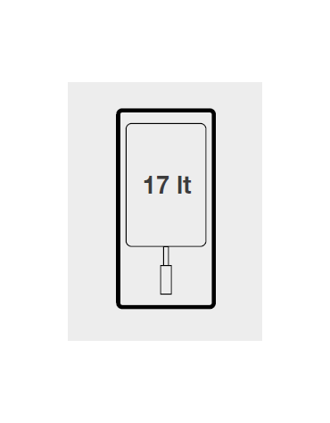 Friggitrice a gas 1 vasca pulita Lt 17 su mobile - Scambiatori di calore ESTERNI alla vasca - cm 40x73x87h