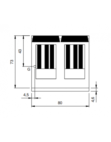 Friggitrice a gas su mobile 2 Vasche da lt. 13+13 con scambiatori in vasca - cm 80x73x87h