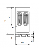 Friggitrice elettrica trifase su armadio chiuso, 2 vasche da 8+8 Lt - Potenza totale 14 Kw - cm 40x73x87h