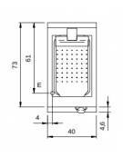 Scaldapatate elettrico bacinella GN 1/1 - potenza 1 KW - cm 40x73x28h