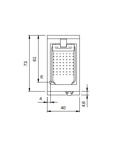 Scaldapatate elettrico bacinella GN 1/1 - potenza 1 KW - cm 40x73x28h