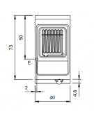 Friggitrice elettrica trifase su armadio chiuso,1 vasca da 13 Lt - Potenza 12 Kw - cm 40x73x87h