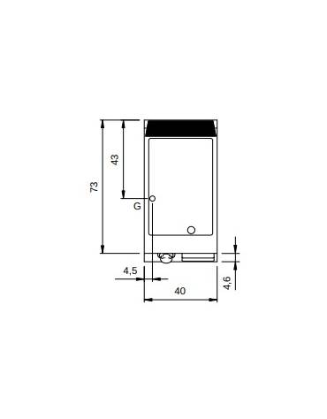 Fry Top a gas con piastra liscia cromata versione top da banco - potenza 7 Kw - cm 40x73x28h