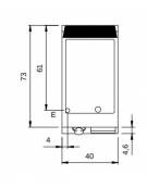 Fry Top elettrico con piastra liscia cromata su armadio aperto - potenza 5,4 Kw - cm 40x73x87h