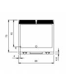 Fry Top elettrico da banco, piastra doppia liscia cromata - potenza tot.10,8 kW - cm 80x73x28h