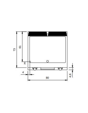 Fry Top elettrico da banco, piastra doppia liscia cromata - potenza tot.10,8 kW - cm 80x73x28h