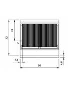 Griglia ad acqua a gas su armadio chiuso - potenza totale 15 Kw - cm 80x73x87h