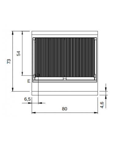 Griglia elettrica professionale ad acqua su mobile chiuso cm 40x73x87h