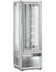 Vetrina espositiva verticale singola refrigerata con ripiani rotanti in vetro temperatura combinata +5°-20° C-cm 59,5x64,5x178h