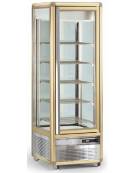 Vetrina espositiva verticale refrigerata con ripiani a griglie mm 595x658x1810h