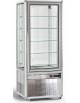 Vetrina verticale singola con refrigerazione VENTILATA+5°-20°C per gelateria e pasticceria-Ripiani in vetro -mm 700x760x1780h