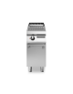 Fry Top elettrico su vano con porta, piastra singola rigata cromata - potenza 5,4 kW - cm 40x73x87h