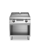 Fry top elettrico su mobile con piastra liscia cromata - potenza totale 10,8 Kw - cm 80x73x87h