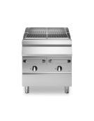 Acqua grill elettrico su mobile chiuso - 2 zone di cottura in acciaio inox - cm 80x73x87h