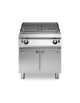 Griglia a pietra lavica a gas doppia su armadio chiuso - 2 zone di cottura - potenza totale 15 Kw - cm 80x73x87h