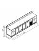 Banco bar refrigerato 4 sportelli motore interno e refrigerazione statica - Dimensioni esterne cm. 350x65,2x111,8h