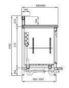 Banco bar refrigerato 4 sportelli motore interno da cm. 350