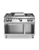 Piano di cottura a gas 4 fuochi + tuttapiastra su vano aperto - potenza totale 24,4 Kw - cm 120x73x87h
