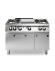 Piano di cottura a gas 4 fuochi + tuttapiastra con forno a gas e porta neutra - potenza totale 32,4 Kw - cm 120x73x87h