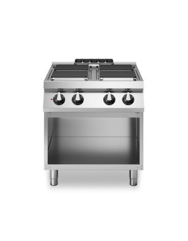 Cucina elettrica professionale 4 Piastre quadre - potenza 4 x 2,6 KW - cm.80x73x87h