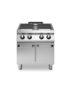 Cucina elettrica su vano con 2 porte - 4 piastre quadre - 4x2,6 Kw - cm 80x73x87h