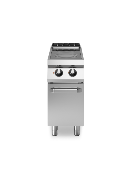Piano di cottura elettrico in vetroceramica su vano con porta - 2 zone cottura - potenza 2x2,5 kW - cm 40x73x87h