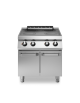 Piano di cottura elettrico ad infrarossi su vano con 2 porte - 4 zone cottura - potenza 4x2,5 kW - cm 80x73x87h
