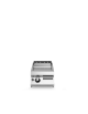 Fry Top a gas con piastra liscia cromata versione top da banco - potenza 7 Kw - cm 40x73x28h