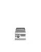 Fry Top a gas con piastra rigata cromata versione top da banco - potenza 7 Kw - cm 40x73x28h