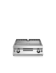 Fry Top a gas con piastra liscia cromata versione top da banco - potenza 14 Kw - cm 80x73x28h