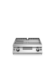 Fry Top a gas con piastra cromata 2/3 liscia e 1/3 rigata versione da banco - potenza 14 Kw - cm 80x73x28h