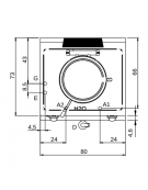 Pentola a gas monoblocco Lt.50 Riscaldamento diretto - potenza 10,5 Kw - cm 80x73x87h