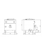 Pentola a gas monoblocco Lt.50 Riscaldamento diretto - potenza 10,5 Kw - cm 80x73x87h