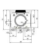 Pentola a gas riscaldamento indiretto capacità 50 lt - potenza 10,5 Kw - cm 80x73x87h