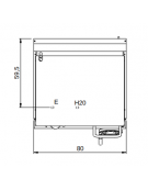 Brasiera elettrica ribaltabile manulamente Lt.60 - VASCA IN ACCIAIO INOX - cm 80x73x87h