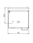 Brasiera elettrica ribaltabile motorizzata Lt.60 - VASCA IN ACCIAIO INOX - cm 80x73x87h