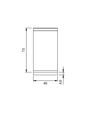 Elemento neutro per cucina professionale da banco - cm 20x73x28h