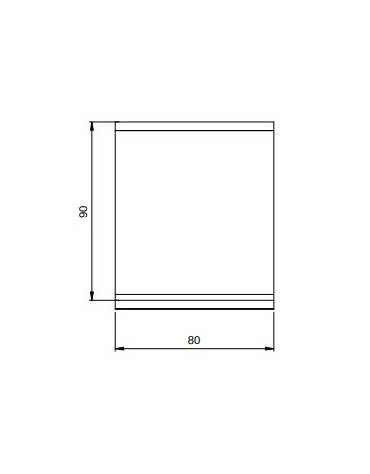 Elemento neutro per cucina professionale da banco - cm 80x73x28h