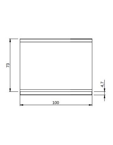 Elemento neutro per cucina professionale da banco - cm 100x73x28h