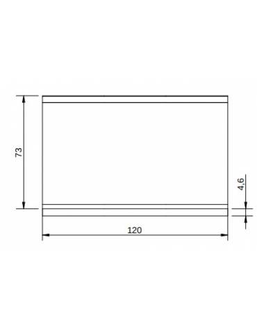 Elemento neutro per cucina professionale da banco - cm 120x73x28h