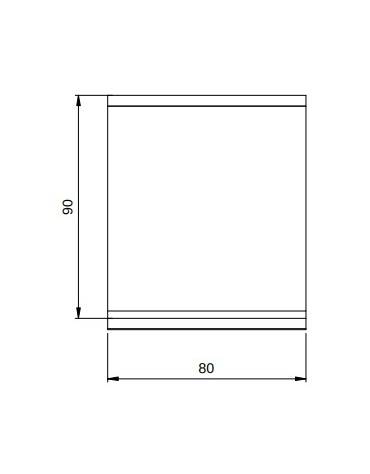 Elemento neutro da banco con cassetto per cucina professionale - cm 80x73x28h